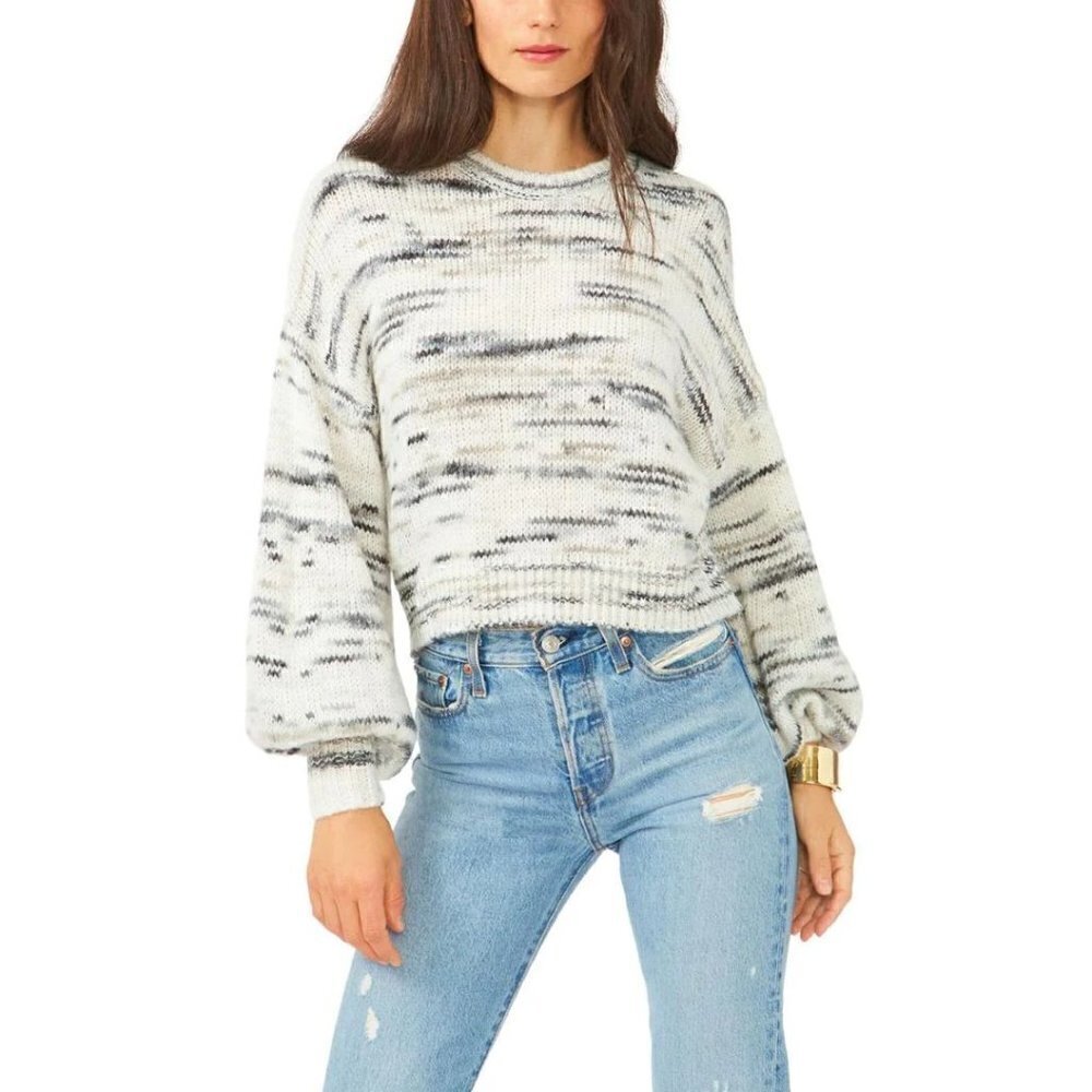 NWT 1.State Spacedye Knit Sweater Ivory XL